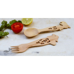 Purnak ✼ Udayagiri Wooden Cutlery - Set of Tow ✼ { 16 }